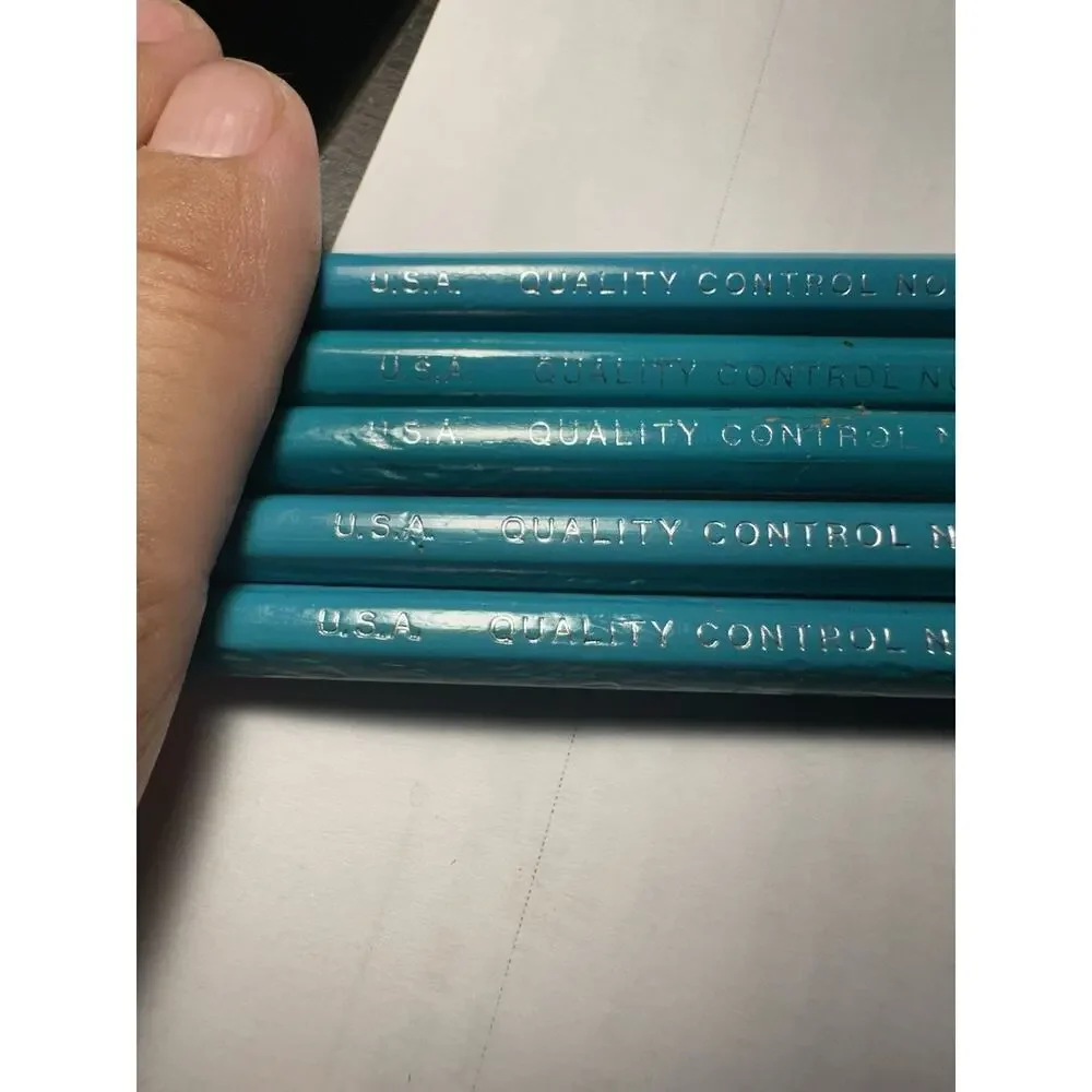 Berol Turquoise Drawing Pencil Lead 2B And 1 3B Made In USA 5 Vintage